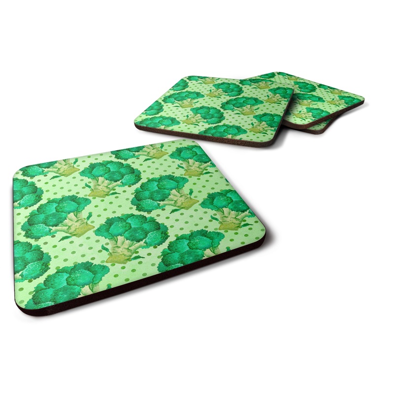 Watercolor Broccoli Foam Coaster  BB7570FC