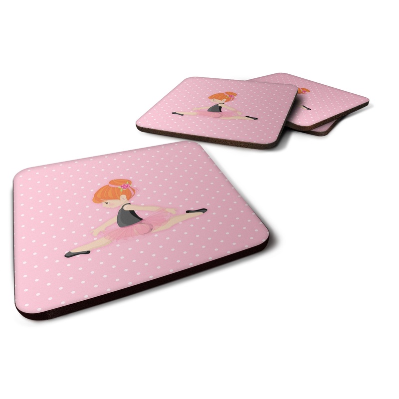 Ballerina Red Head Jete Foam Coaster  BB5165FC