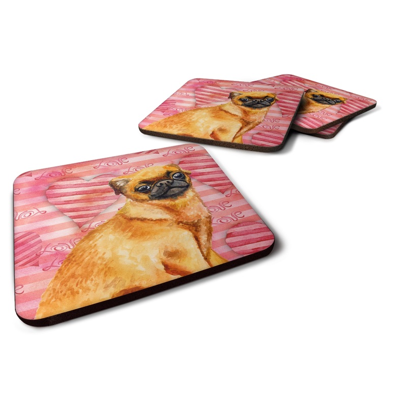 Small Brabant Griffon Love Foam Coaster  BB9754FC