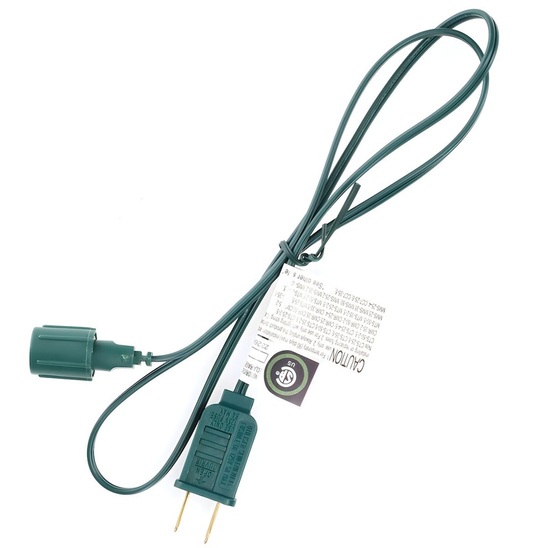 36 in Green Male Plug for Commercial Co-Axial LED Strings, Green