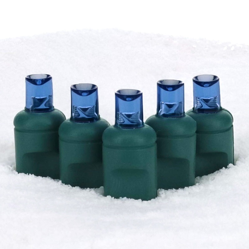 5mm Blue LED Christmas Lights, 35 Bulbs, 4" Spacing