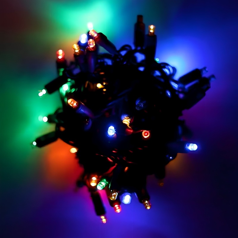 5mm LED Smooth Fade Lights, DreamSpark, Multicolor, 70 Bulbs, 4" Spacing