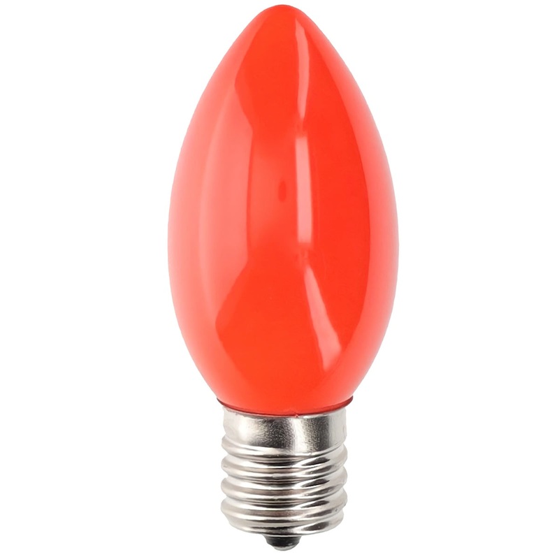 C9 Incandescent Christmas Light Bulbs, Orange, Opaque, Pack of 25 [CLOSEOUT]