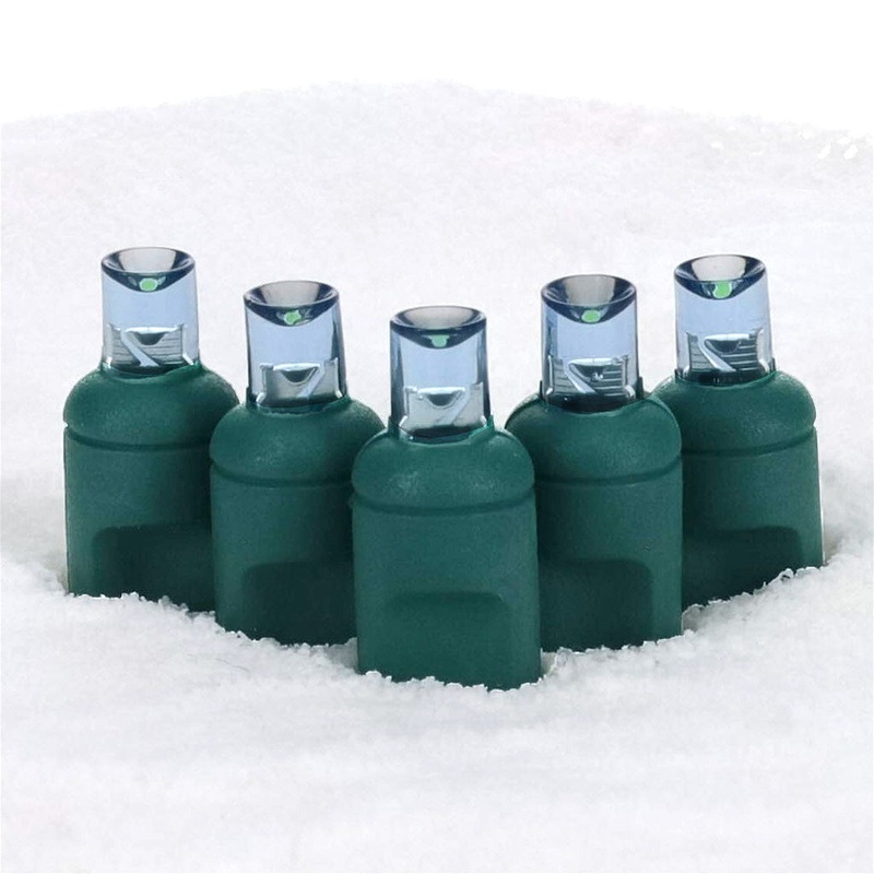5mm Teal LED Christmas Lights, 35 Bulbs, 4" Spacing