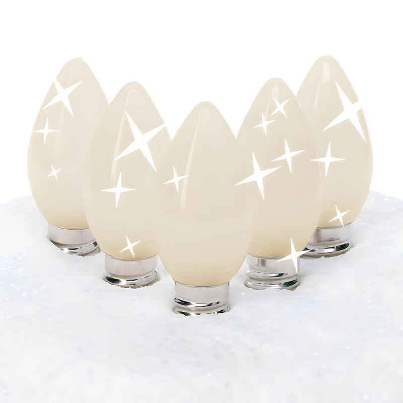 C7 Twinkle Warm White ProCore LED Christmas Light Bulbs, Pack of 25
