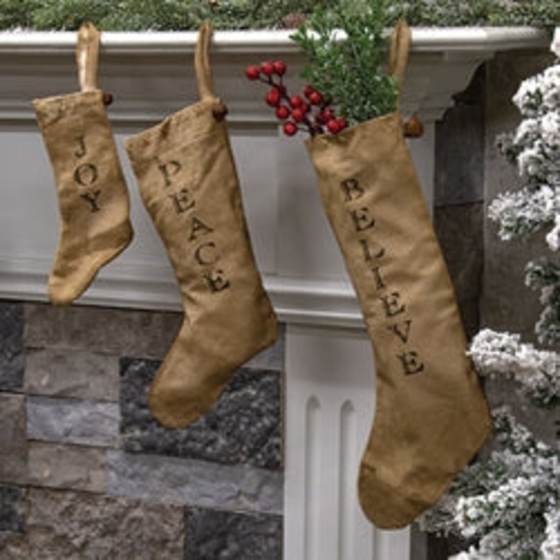 3/Set Peace Love Joy Stockings
