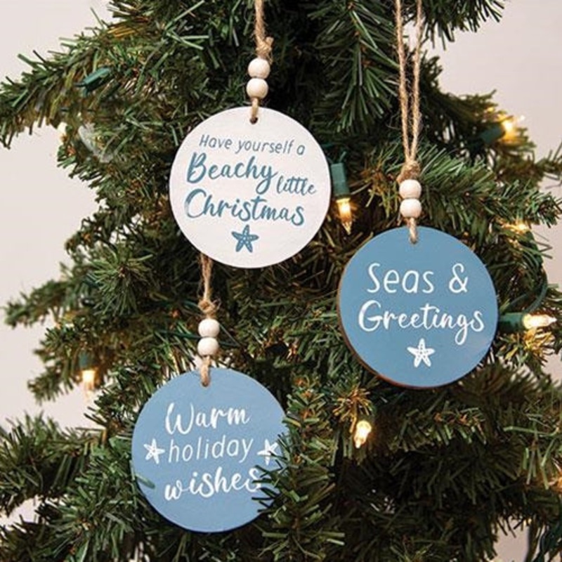 Beachy Little Christmas Ornament 3 Asstd.