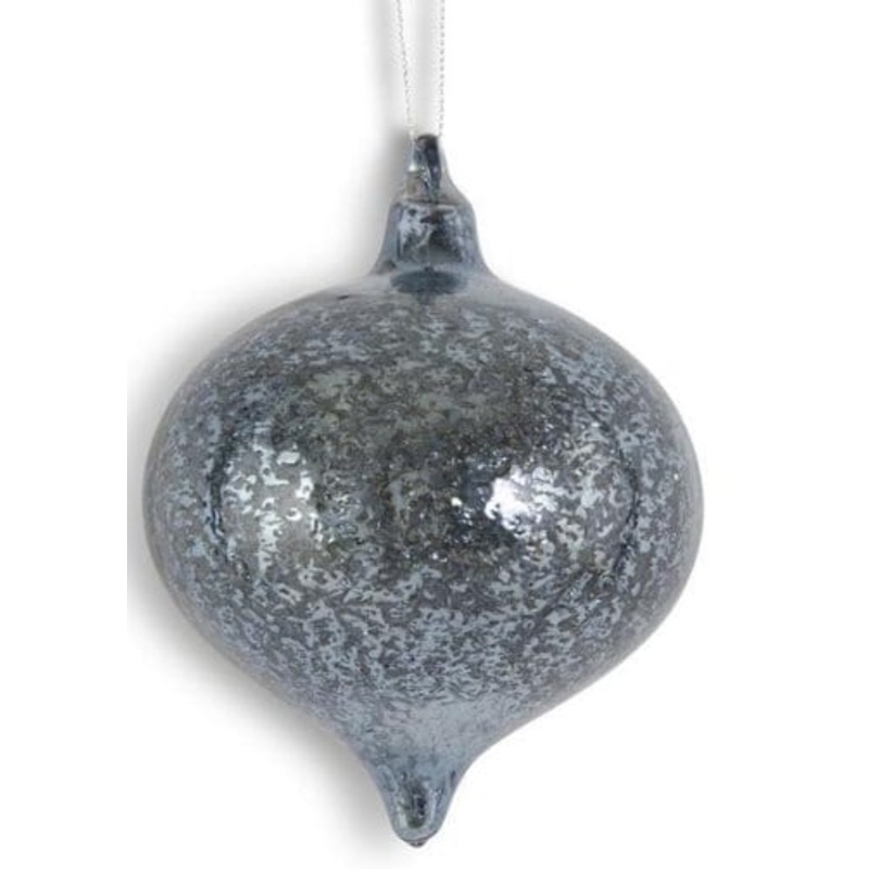 Dark Blue Mercury Glass Onion - Final Sale