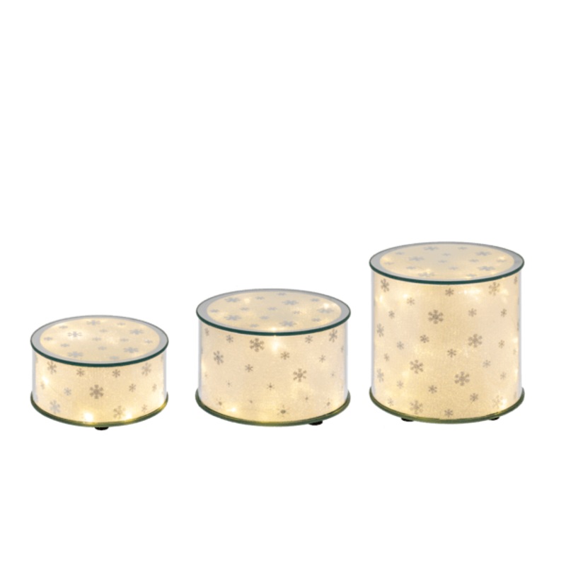 LED Light Up Snowflake Riser Displayer Set (3 pc. set)