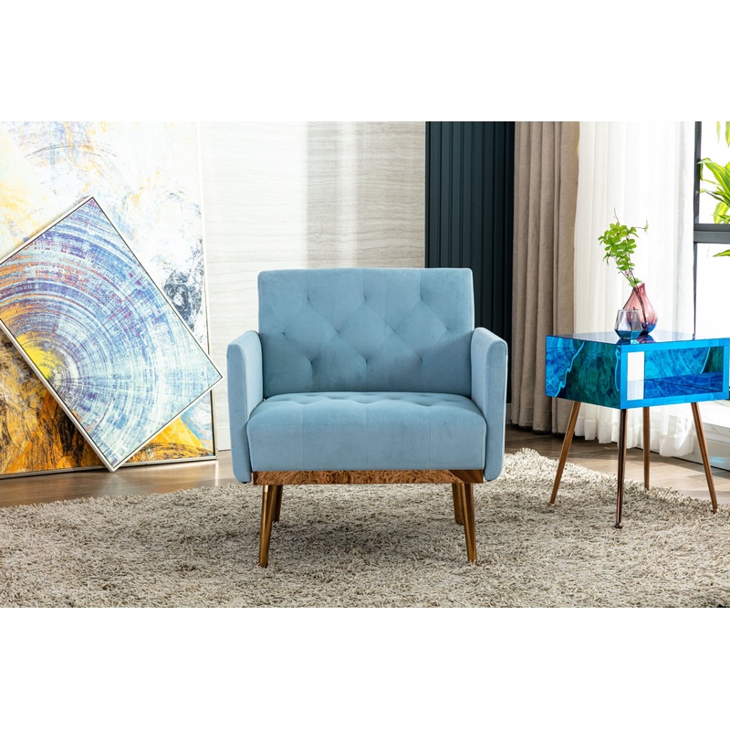 Accent Chair, leisure single sofa with Rose Golden feet