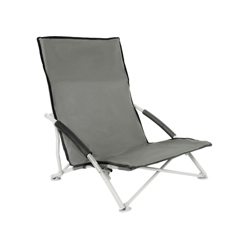 Beach Camping Folding Adults with Carry Bag Low Profile, Lightweight, Portable Chair for Outdoor Travel, Picnic, BBQ (Color: Grey), 1-Pack, Black