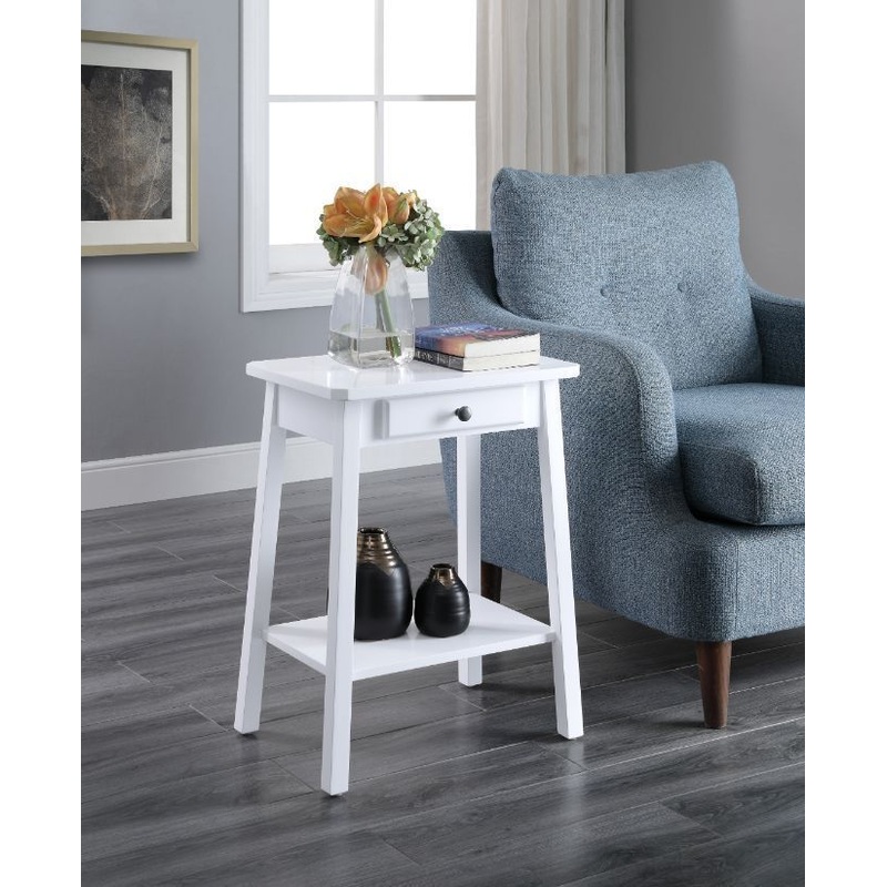 Kaife Accent Table, White Finish