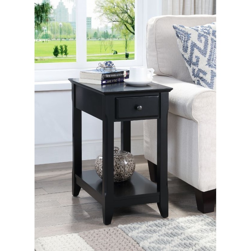 Bertie Accent Table, Black Finish