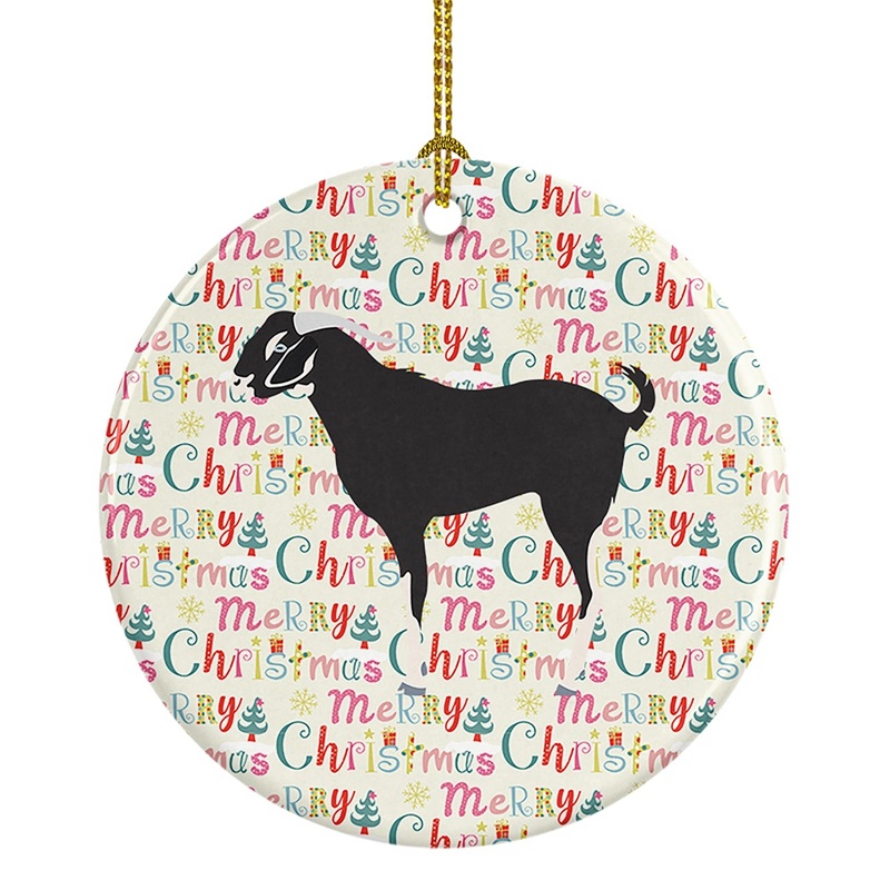 Black Bengal Goat Christmas Ceramic Ornament