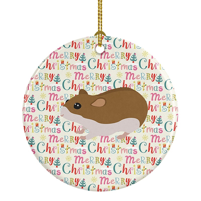 Chinese Hamster Christmas Ceramic Ornament