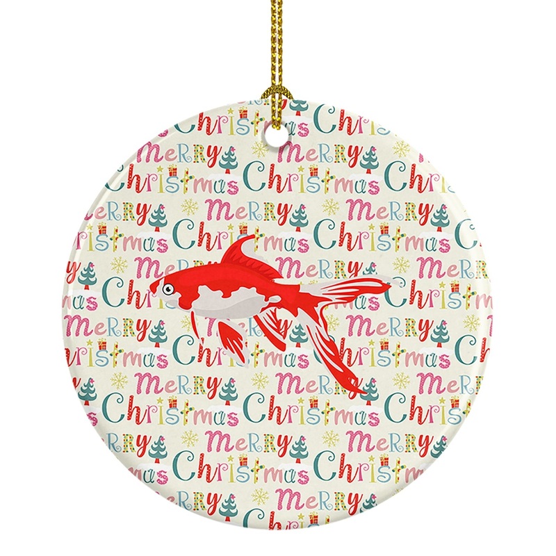Comet Goldfish Christmas Ceramic Ornament