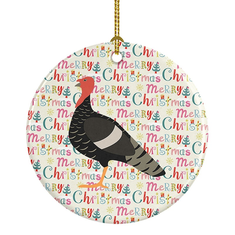 Marragansett Turkey Christmas Ceramic Ornament