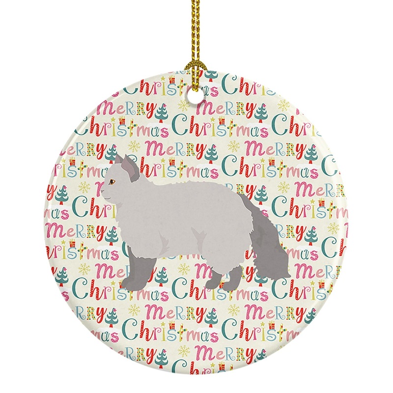 Selkirk Rex #2 Cat Christmas Ceramic Ornament