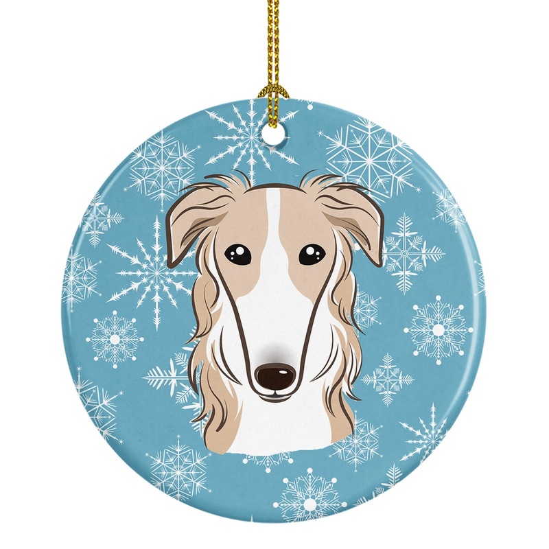 Snowflake Borzoi Ceramic Ornament BB1662CO1