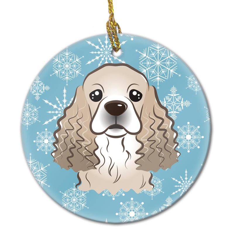 Snowflake Cocker Spaniel Ceramic Ornament BB1650CO1