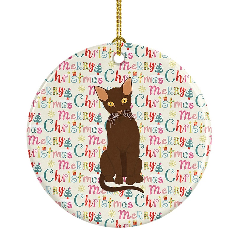 Suphalak Cat Christmas Ceramic Ornament