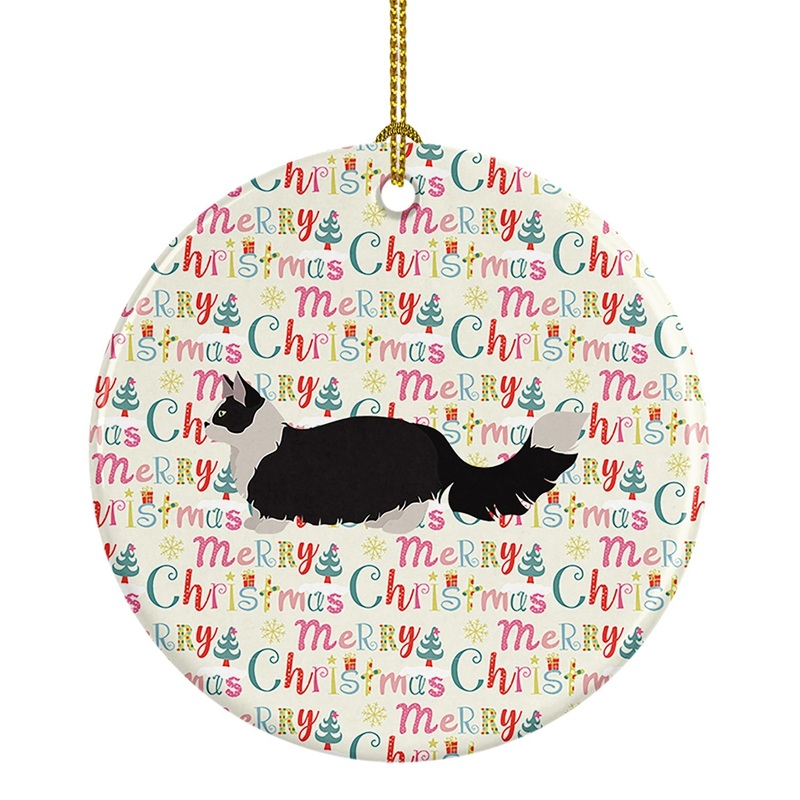Napoleon #2 Cat Christmas Ceramic Ornament