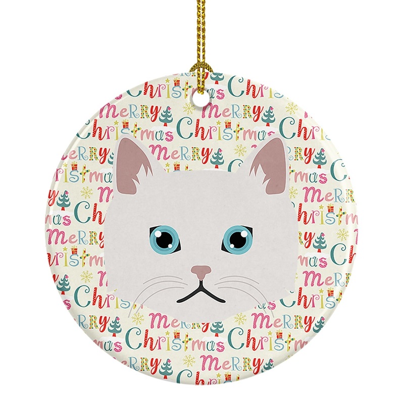 Napoleon Cat Christmas Ceramic Ornament