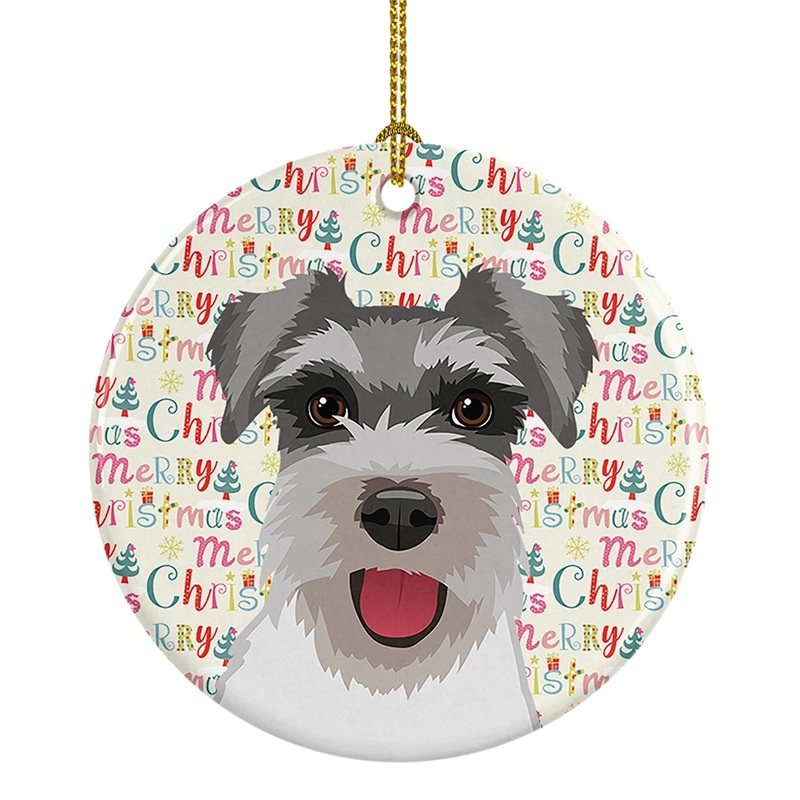 Schnauzer Salt and Pepper #3 Christmas Ceramic Ornament