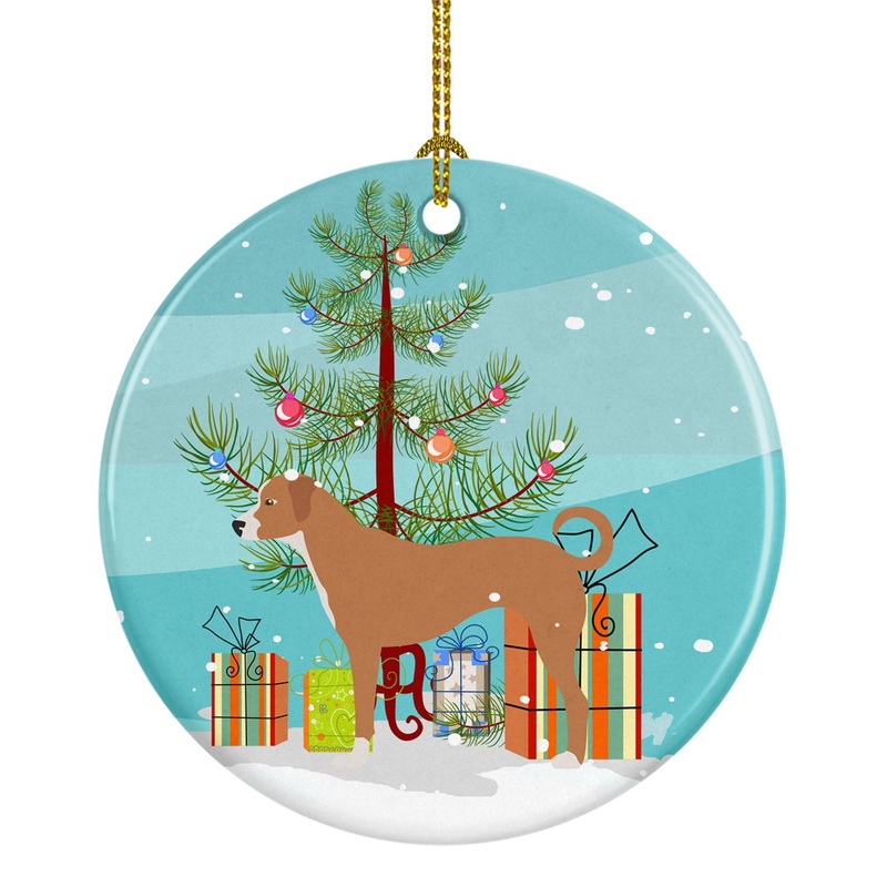 Australian Pinscher Christmas Ornament - Round Ceramic Ornament  Artist-Designed Keepsake Decoration BB8452CO1