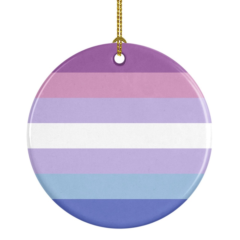 Bigender Pride Ceramic Ornament