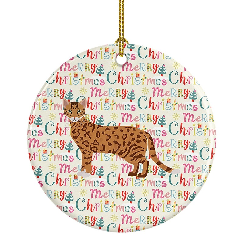 Cheetoh #1 Cat Christmas Ceramic Ornament
