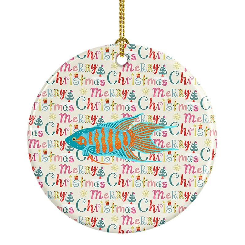Paradise Fish Christmas Ceramic Ornament