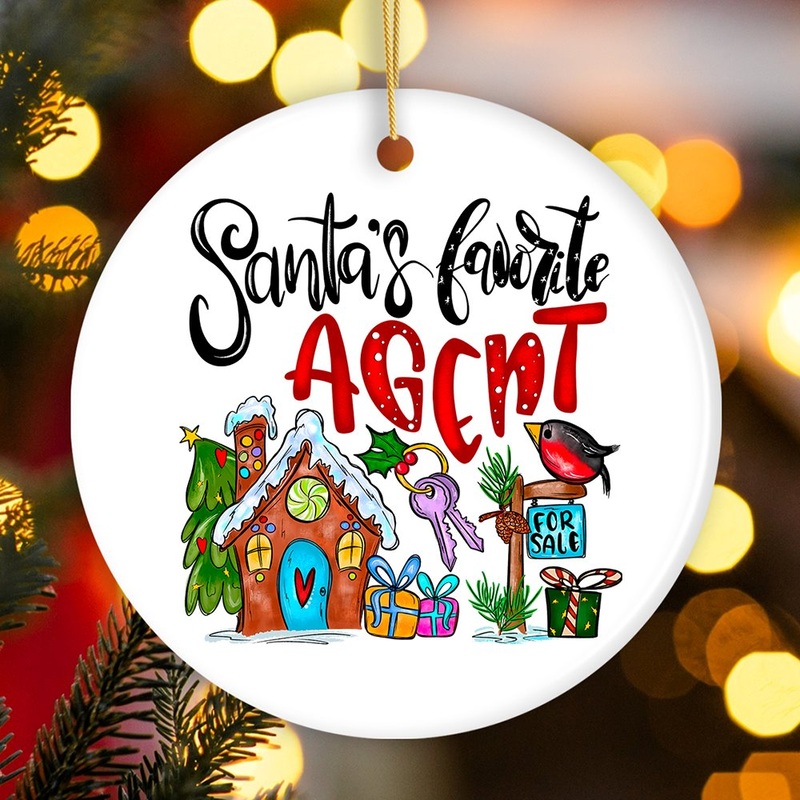 Santas Favorite Real Estate Agent, Appreciation Gift for Realtor and Sales Closing