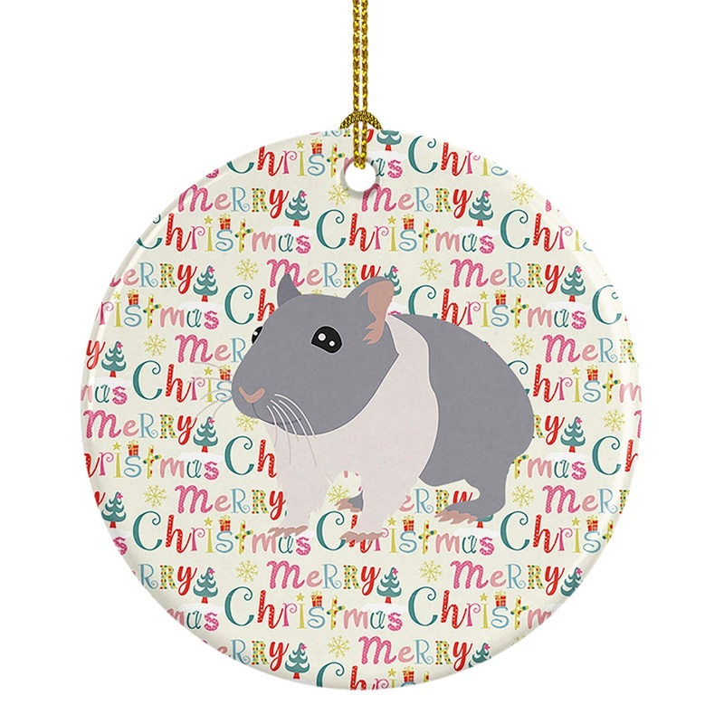 South African Hamster Christmas Ceramic Ornament