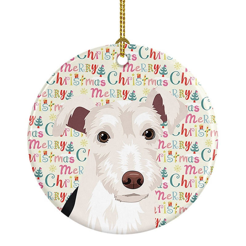 Schnauzer Parti Christmas Ceramic Ornament