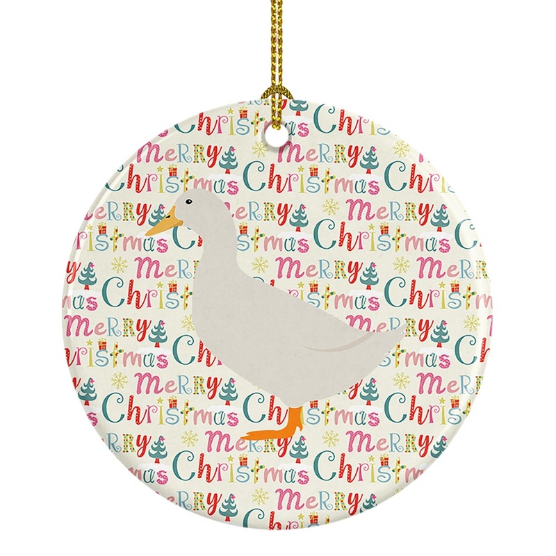 American Pekin Duck Christmas Ceramic Ornament