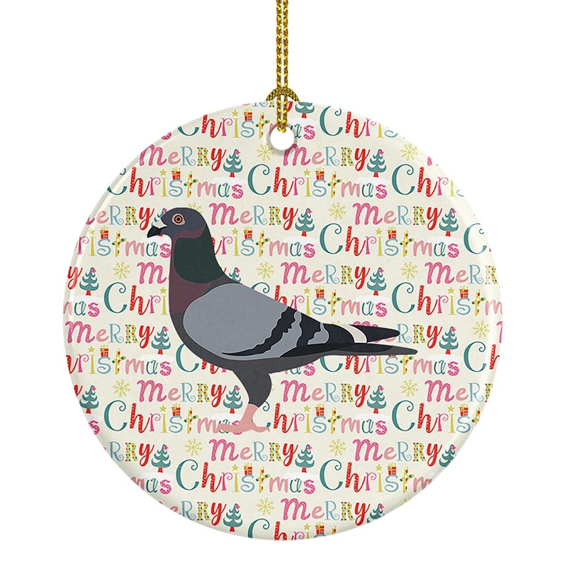 Racing Pigeon Christmas Ceramic Ornament