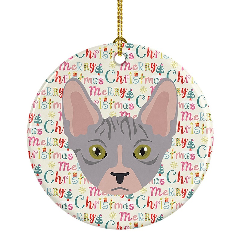Bambino Cat Christmas Ceramic Ornament