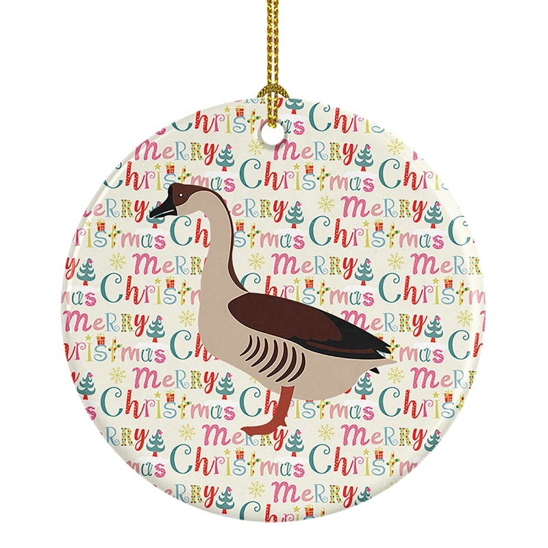 Chinese Goose Christmas Ceramic Ornament