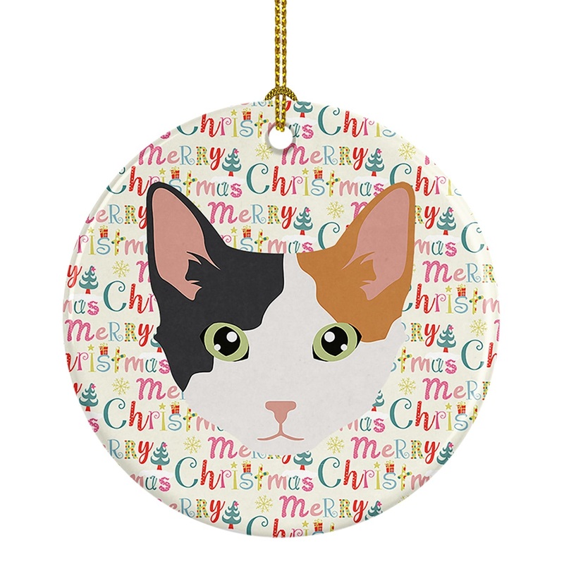 Skookum Cat Christmas Ceramic Ornament