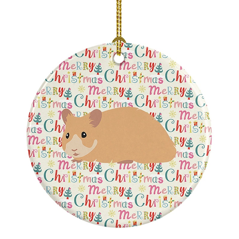 Syrian Golden Hamster Christmas Ceramic Ornament