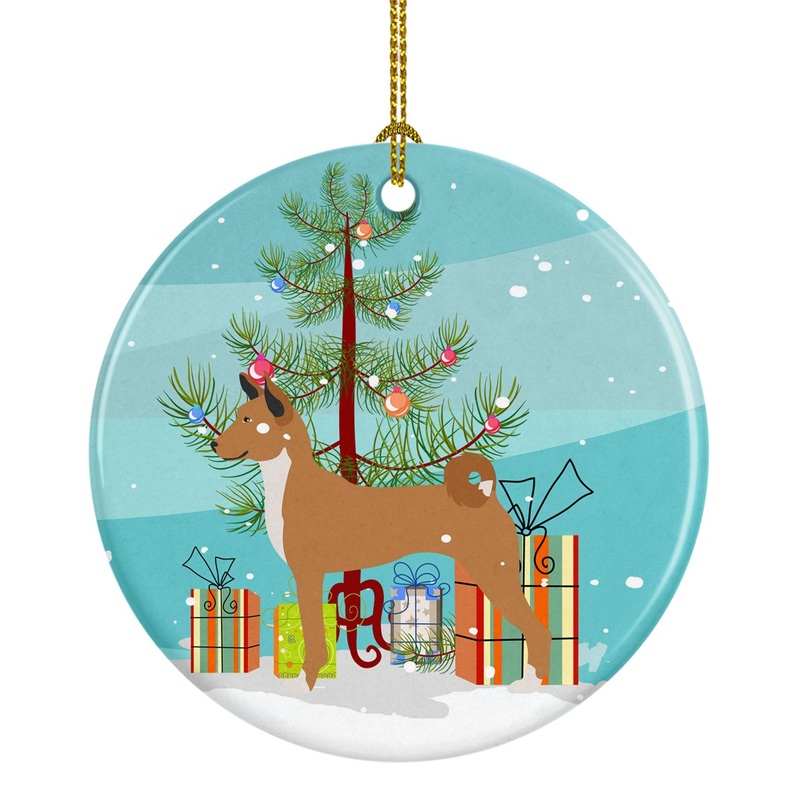 Telomian Christmas Ornament - Round Ceramic Ornament  Artist-Designed Keepsake Decoration BB8495CO1