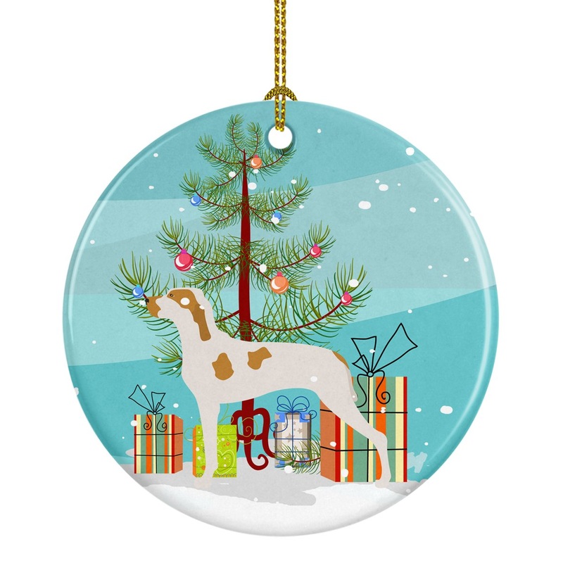 Ariege Pointer Christmas Ornament - Round Ceramic Ornament  Artist-Designed Keepsake Decoration BB8434CO1