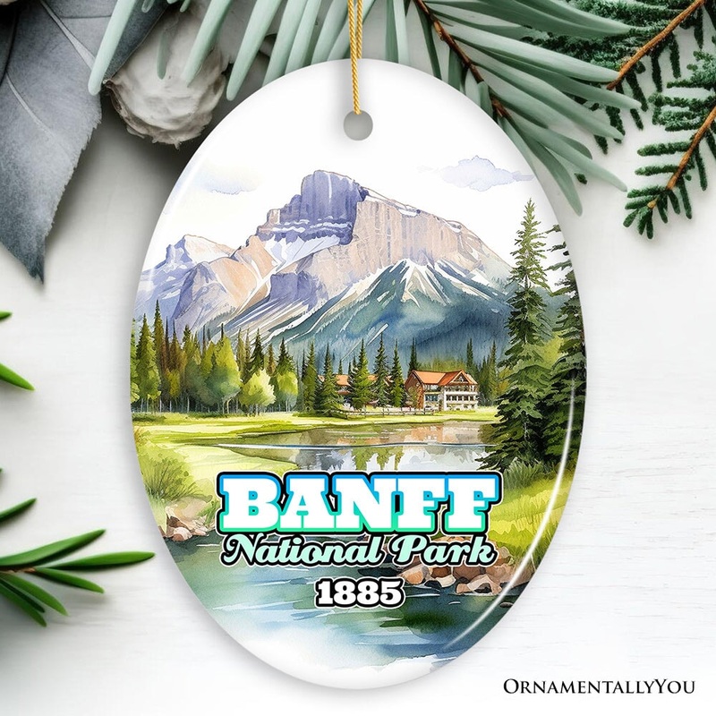 Banff National Park Paradise Ornament, Canadas Natural Wonders Traveler Souvenir