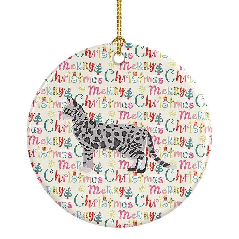 Cheetoh #2 Cat Christmas Ceramic Ornament