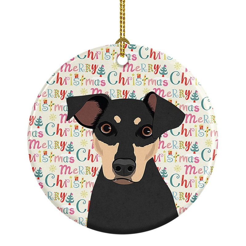 Rottweiler Black and Tan #3 Christmas Ceramic Ornament