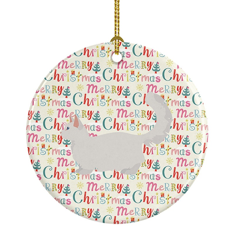 Munchkin #2 Cat Christmas Ceramic Ornament