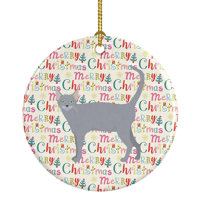 Russian Blue #1 Cat Christmas Ceramic Ornament