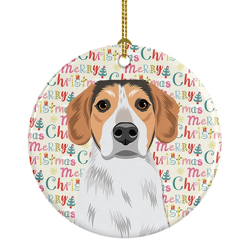 Beagle Tricolor #2 Christmas Ceramic Ornament