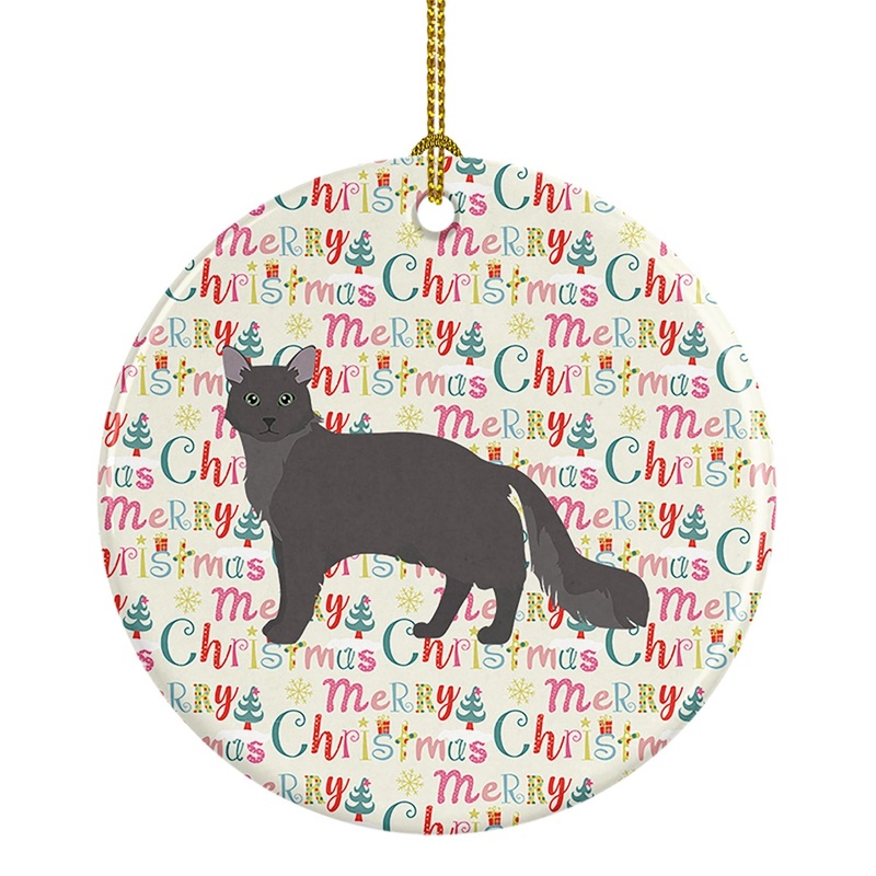 Nebelung #1 Cat Christmas Ceramic Ornament
